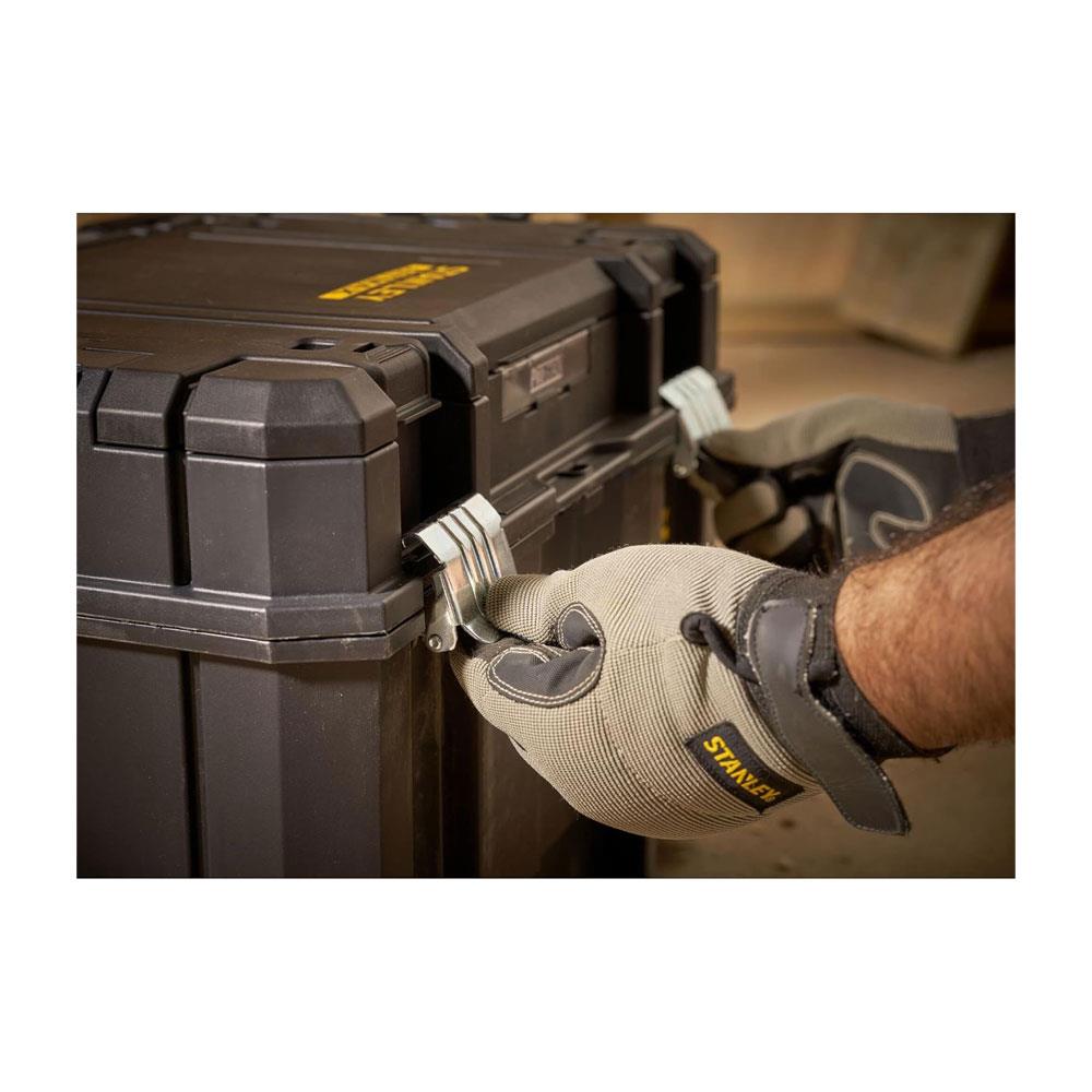 Stanley FatMax PRO-STACK Organiser Top Deep Box Max Capacity 30kg 22.2 Litres 1-75-796 - Black