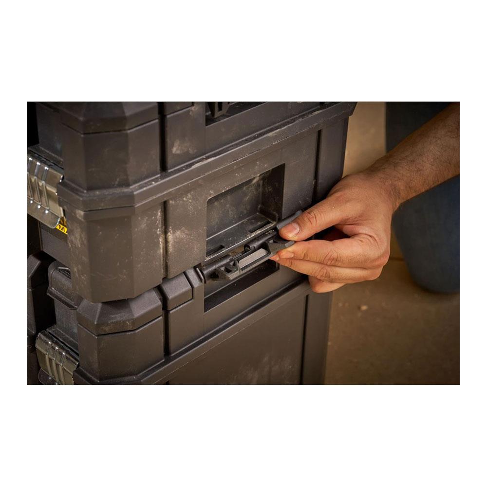 Stanley FatMax PRO-STACK Organiser Top Deep Box Max Capacity 30kg 22.2 Litres 1-75-796 - Black