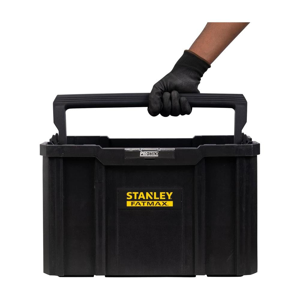 Stanley FatMax PRO-STACK Open Tote Tool Box Max Capacity 10kg 44 x 27.5 x 32cm 1-75-794 - Black