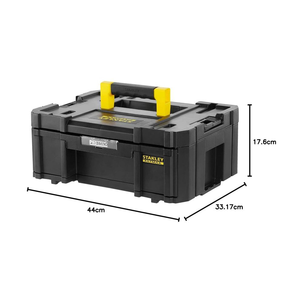 Stanley FatMax PRO-STACK Deep Drawer Tool Box Max Capacity 7.5kg Per Drawer 9.5 Litres 1-71-968 - Black