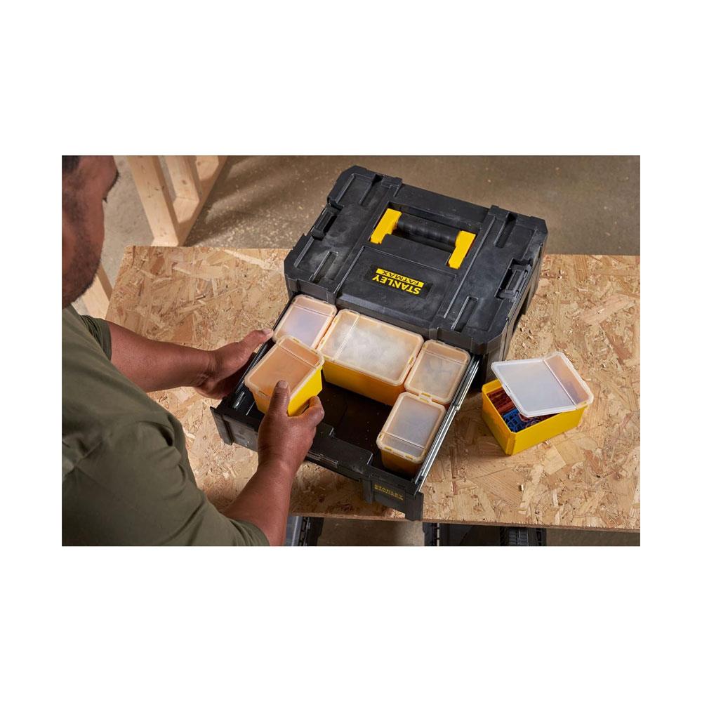 Stanley FatMax PRO-STACK Deep Drawer Tool Box Max Capacity 7.5kg Per Drawer 9.5 Litres 1-71-968 - Black