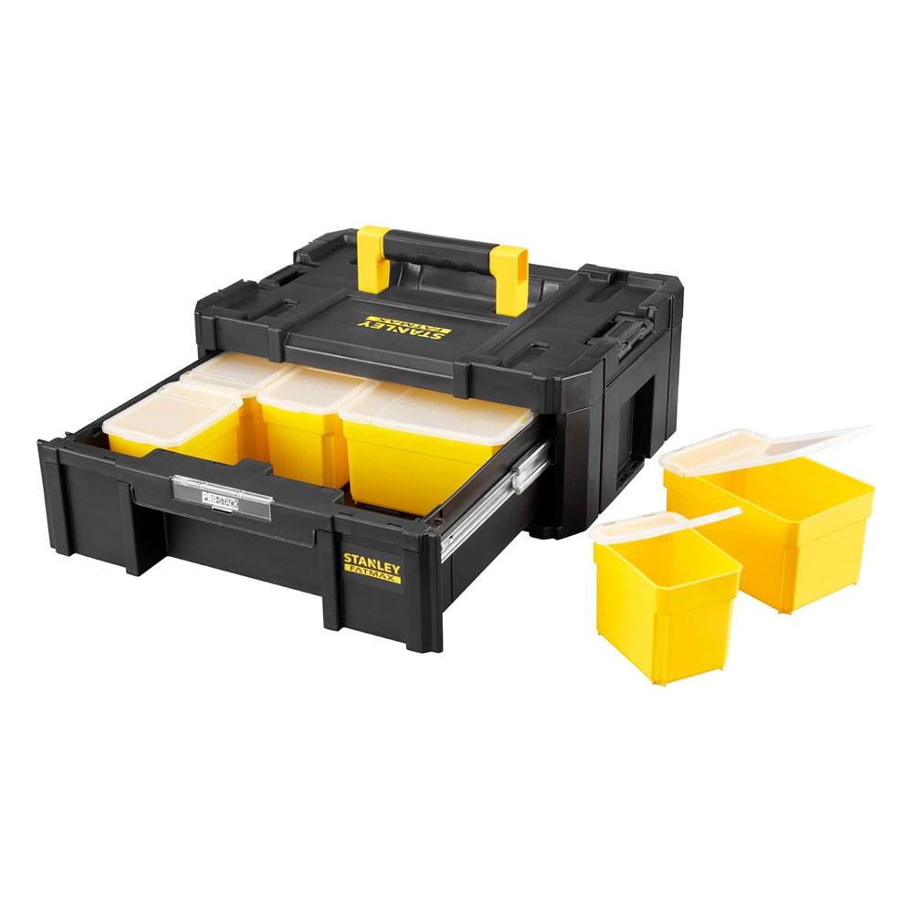 Stanley FatMax PRO-STACK Deep Drawer Tool Box Max Capacity 7.5kg Per Drawer 9.5 Litres 1-71-968 - Black