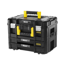 Stanley FatMax PRO-STACK Combo Kit Max Capacity 30kg Shallow Box & 7.5kg 2 Drawers 1-71-981 - Black