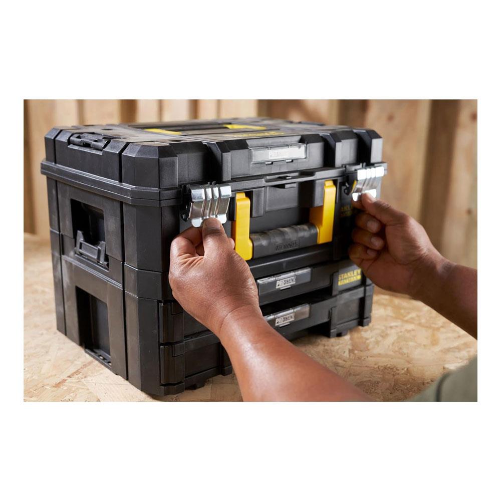 Stanley FatMax PRO-STACK Combo Kit Max Capacity 30kg Shallow Box & 7.5kg 2 Drawers 1-71-981 - Black