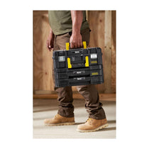 Stanley FatMax PRO-STACK Combo Kit Max Capacity 30kg Shallow Box & 7.5kg 2 Drawers 1-71-981 - Black