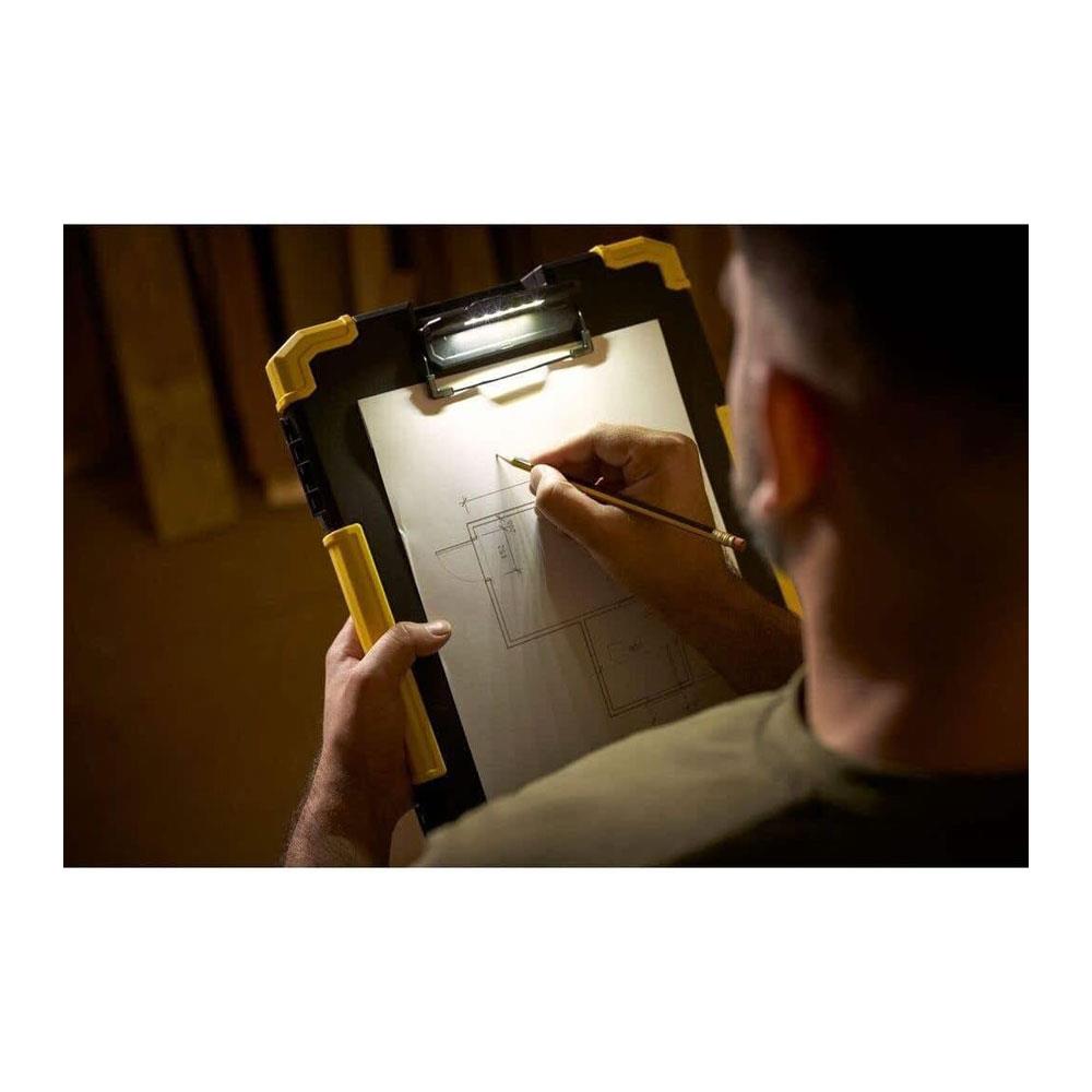 Stanley FatMax PRO-STACK Clipboard With LED Light And Soft Pouch 8-27-211 - Black