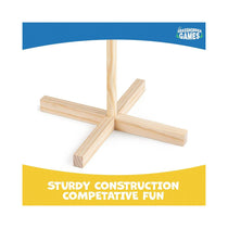 Grasshopper Games Wooden Limbo Set For Kids And Adults With Carry Bag - Brown