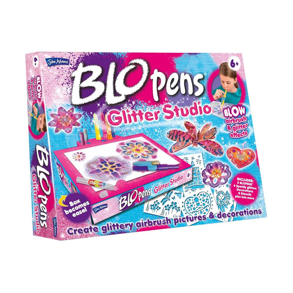 John Adams Blopens Glitter Studio Create Glittery Airbrush Pictures And Decorations - Multicolour Main image