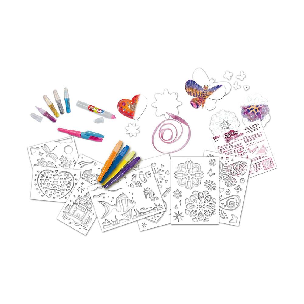 John Adams Blopens Glitter Studio Create Glittery Airbrush Pictures And Decorations - Multicolour Secondary image