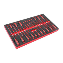 Hilka EVA Screwdriver Set Chrome Vanadium Steel 22 Piece - Red/Black