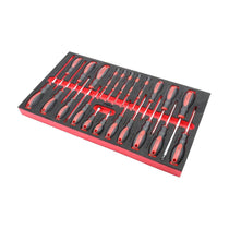 Hilka EVA Screwdriver Set Chrome Vanadium Steel 22 Piece - Red/Black