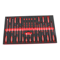 Hilka EVA Screwdriver Set Chrome Vanadium Steel 22 Piece - Red/Black