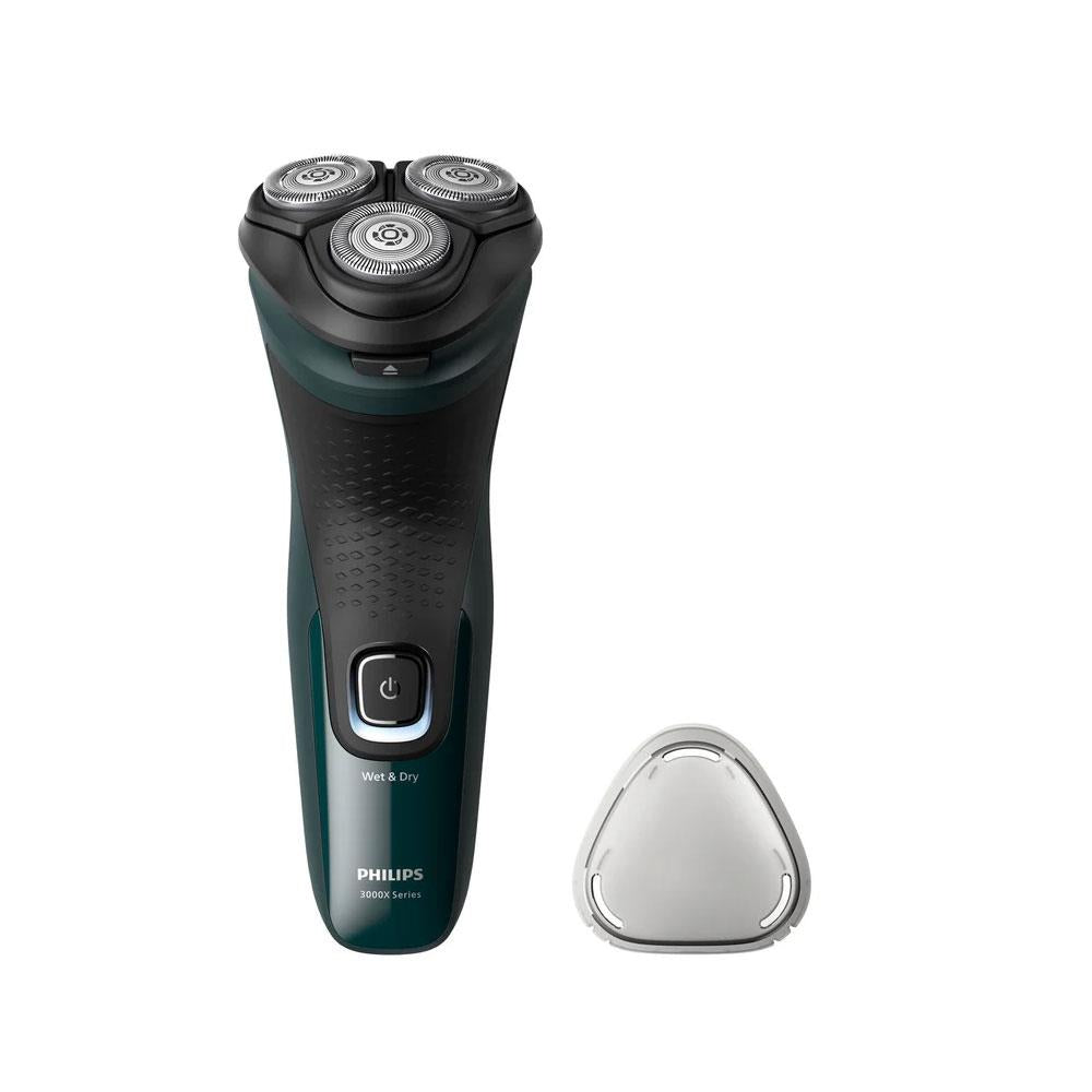 Philips 3000X Series Rechargeable Men's Wet & Dry Electric Shaver With 27 PowerCut Blades - Dark Forest Green Secondary image
