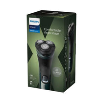 Philips 3000X Series Rechargeable Men's Wet & Dry Electric Shaver With 27 PowerCut Blades - Dark Forest Green