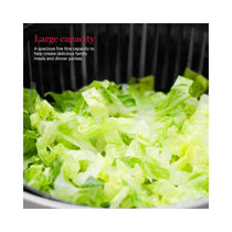 Tower Good Food Salad Spinner With Removable Basket Stainless Steel 5 Litre - Silver