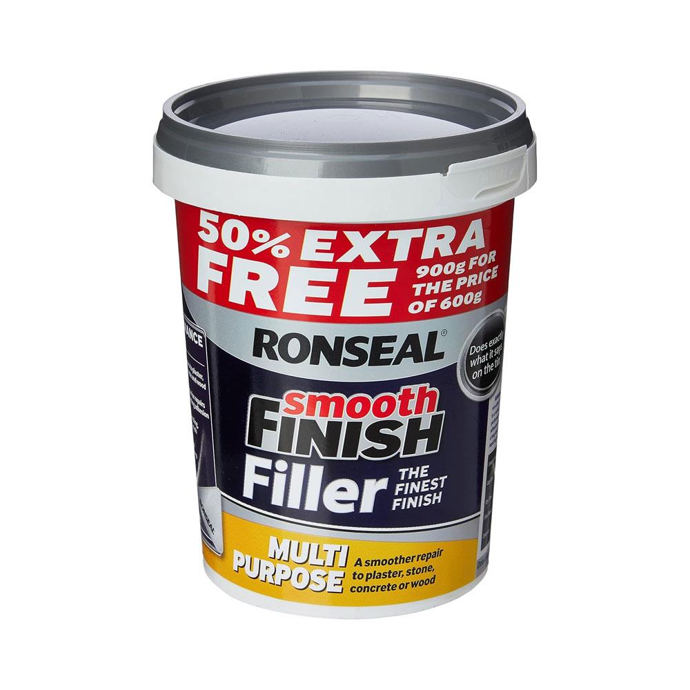 Ronseal Smooth Finish Filler Multi-Purpose Ready Mixed 900g - White