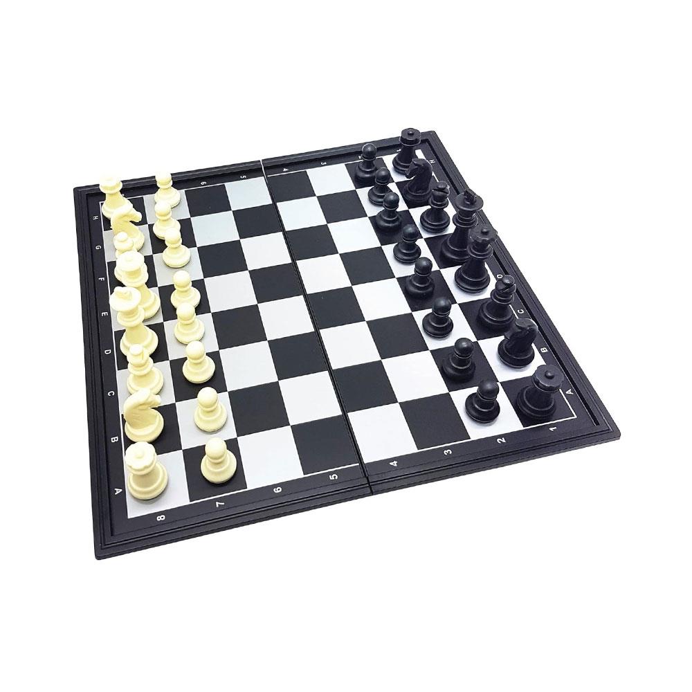 Lexibook Chessman Classic Magnetic & Foldable Chess Game 32 Pieces - Black/Grey Main image