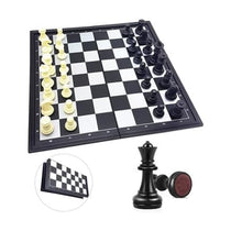 Lexibook Chessman Classic Magnetic & Foldable Chess Game 32 Pieces - Black/Grey