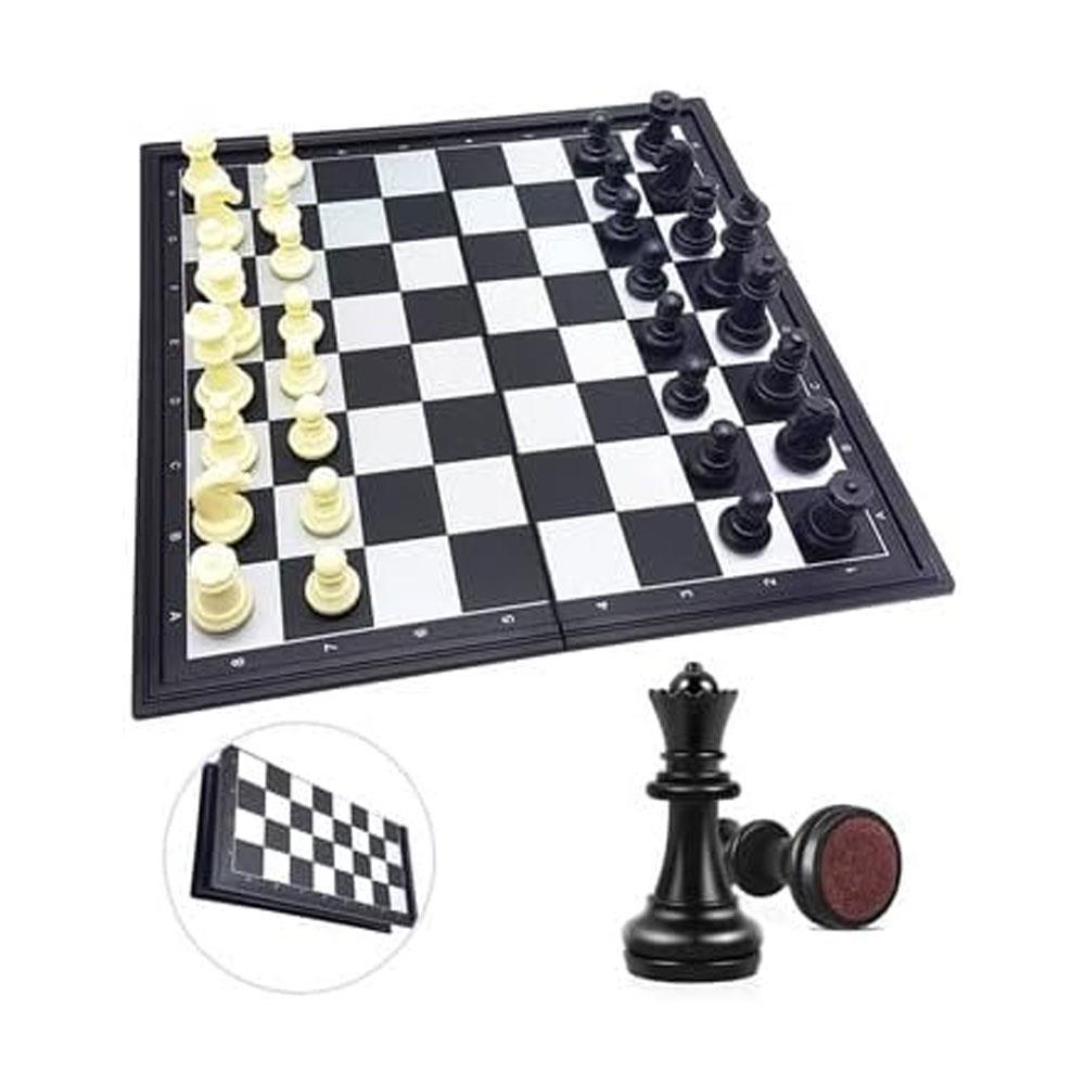Lexibook Chessman Classic Magnetic & Foldable Chess Game 32 Pieces - Black/Grey