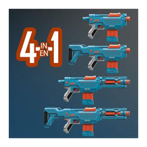 Nerf Elite 2.0 Echo CS-10 Blaster 24 Nerf Darts 10-Dart Clip Removable Stock And Barrel Extension 4 Tactical Rails - Multicolour