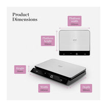 Tower Good Food Electronic Kitchen Scale Voice Control LED Display USB 15kg Capacity - Silver/Black