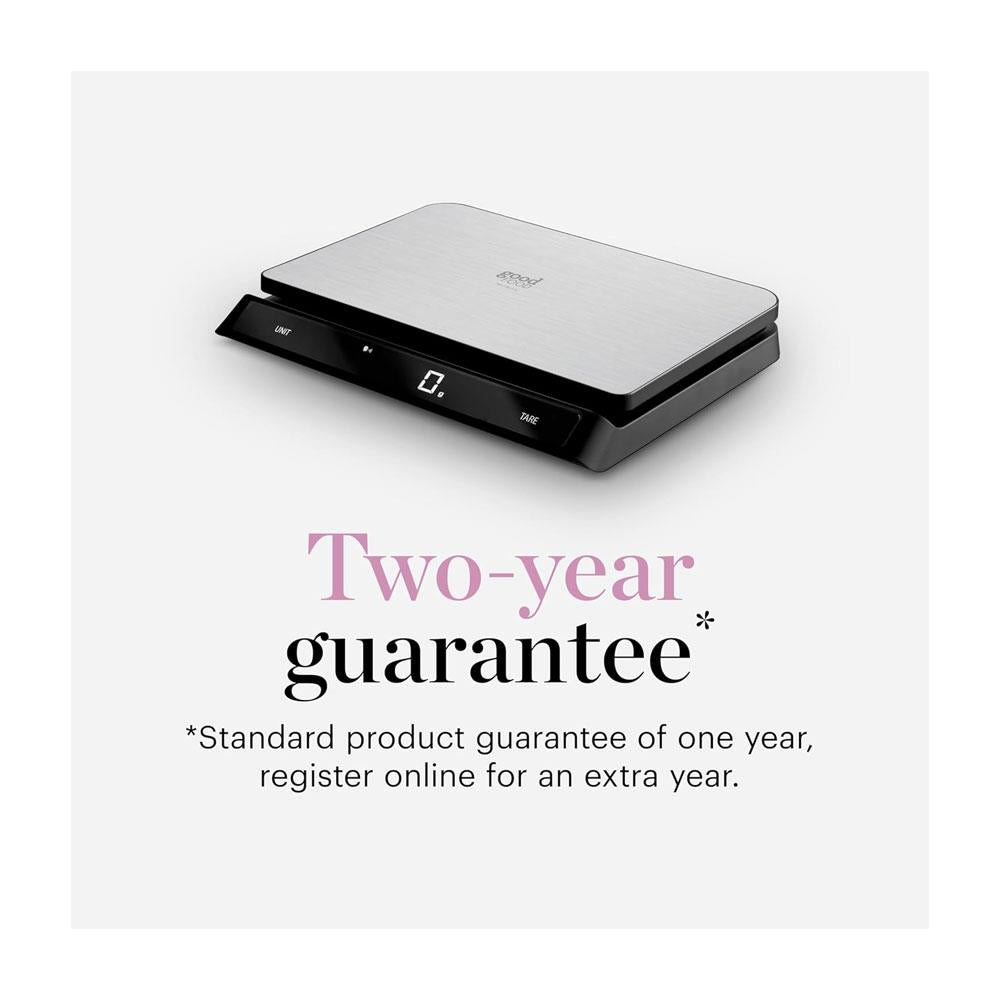 Tower Good Food Electronic Kitchen Scale Voice Control LED Display USB 15kg Capacity - Silver/Black