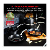 Tower SmartStart Ultra Forged Cookware Set 5 Piece - Black