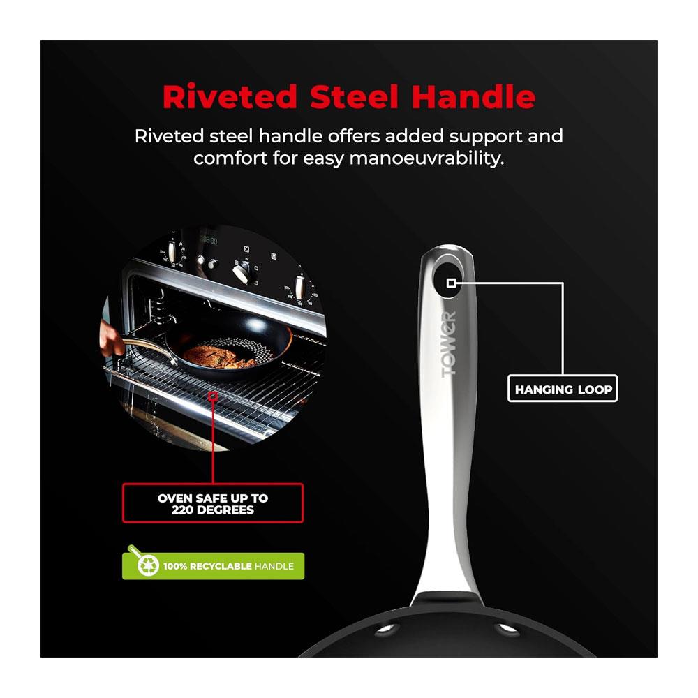 Tower SmartStart Ultra Forged Cookware Set 5 Piece - Black