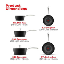 Tower SmartStart Ultra Forged Cookware Set 5 Piece - Black