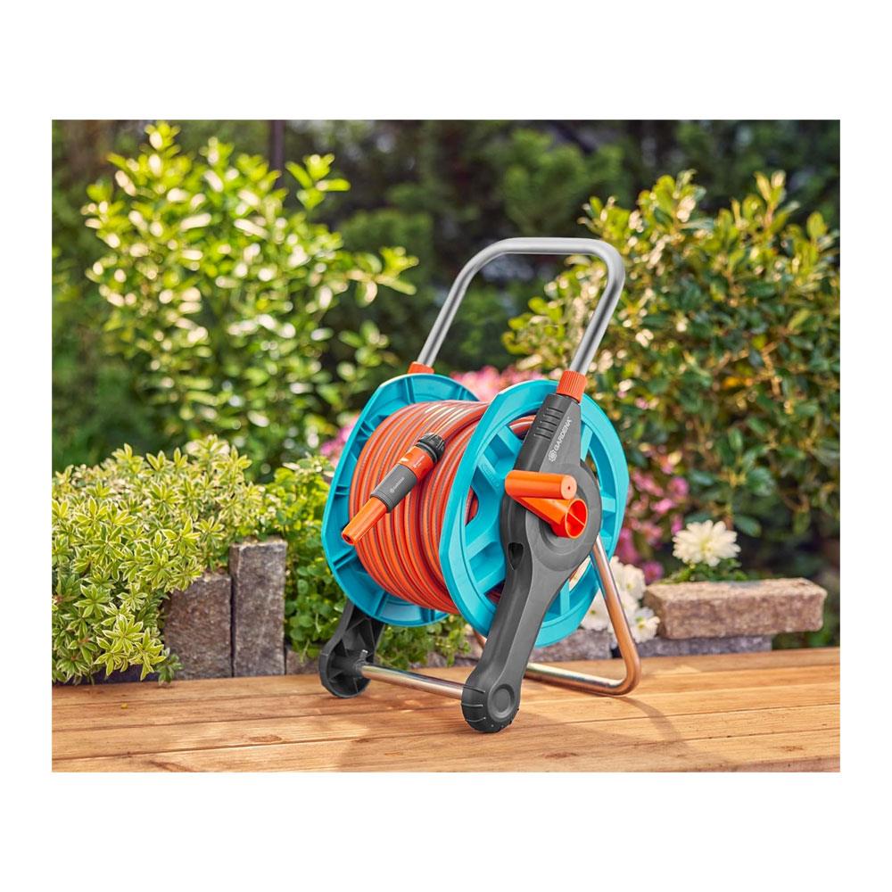 Gardena Basic Wall Hose Reel Set (25m) - Multicolour