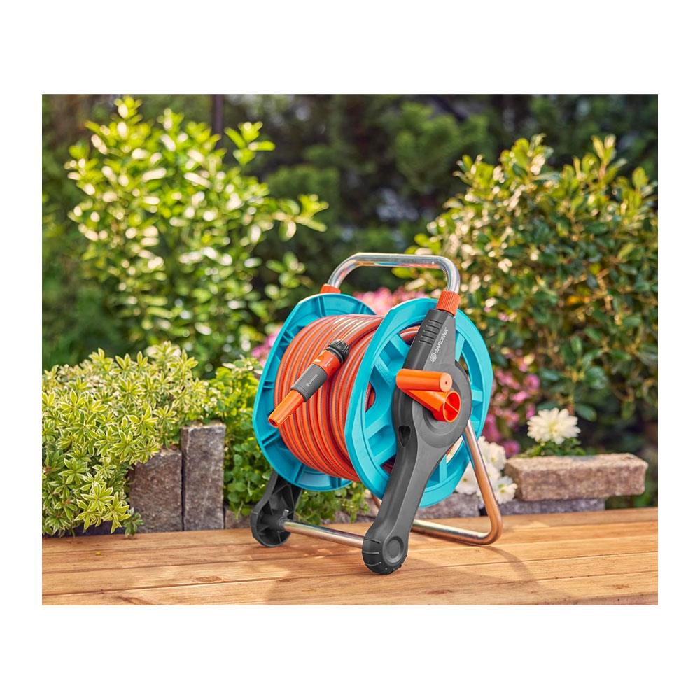 Gardena Basic Wall Hose Reel Set (25m) - Multicolour