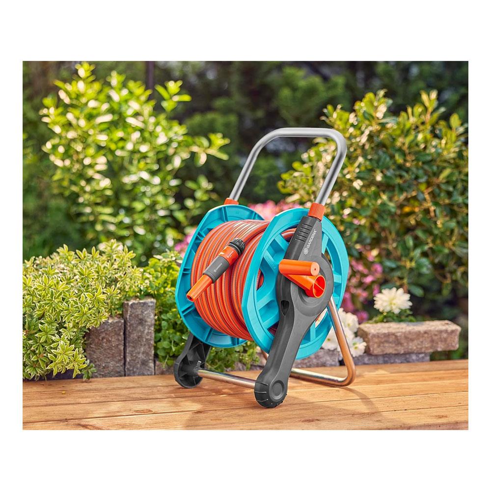 Gardena Basic Wall Hose Reel Set (25m) - Multicolour