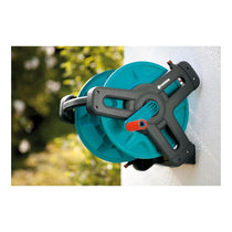 Gardena Wall-Fixed Hose Reel 50m Set Kink-Free Anti-Drip Compact & Stable Design - Multicolour