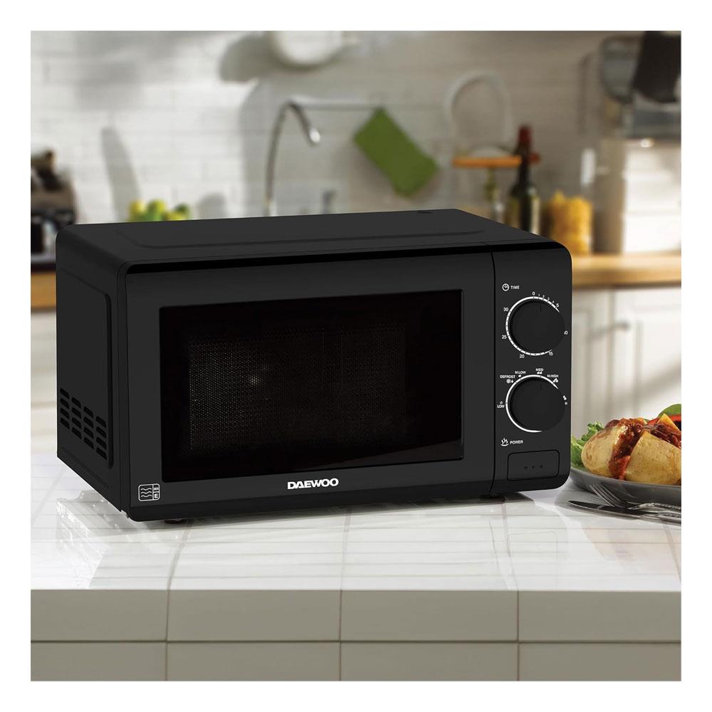 Daewoo Manual Microwave With 6 Power Settings 700W 20 Litres - Black