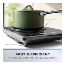 Daewoo Single Induction Hob With 6 Cooking Presets 2200W - Black