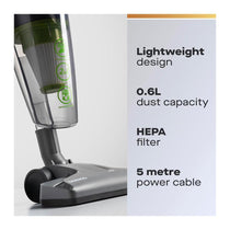 Daewoo Tornado Essential 2-In-1 Corded Upright And Handheld Vacuum Cleaner 600W - Grey