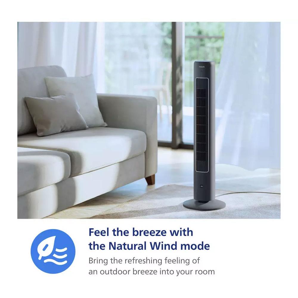 Philips Series 5000 Oscillating Tower Fan - Dark Grey