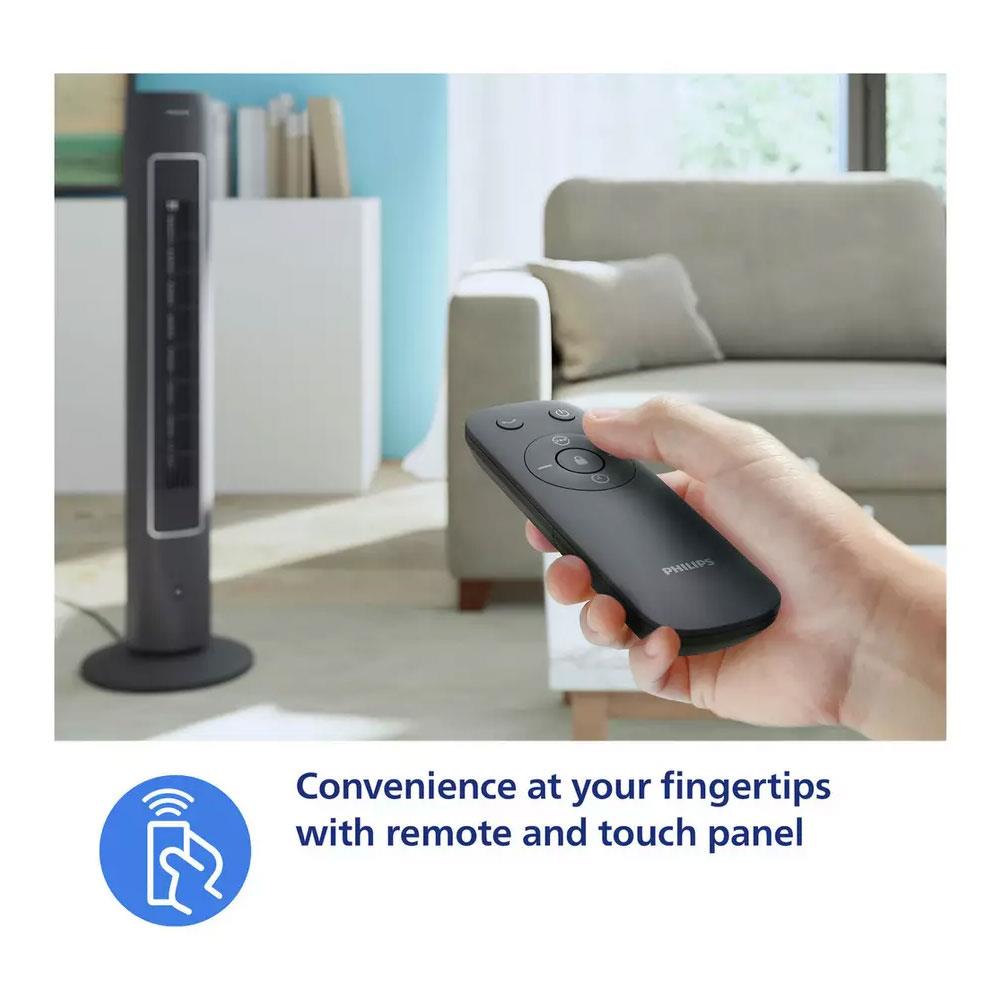 Philips Series 5000 Oscillating Tower Fan - Dark Grey