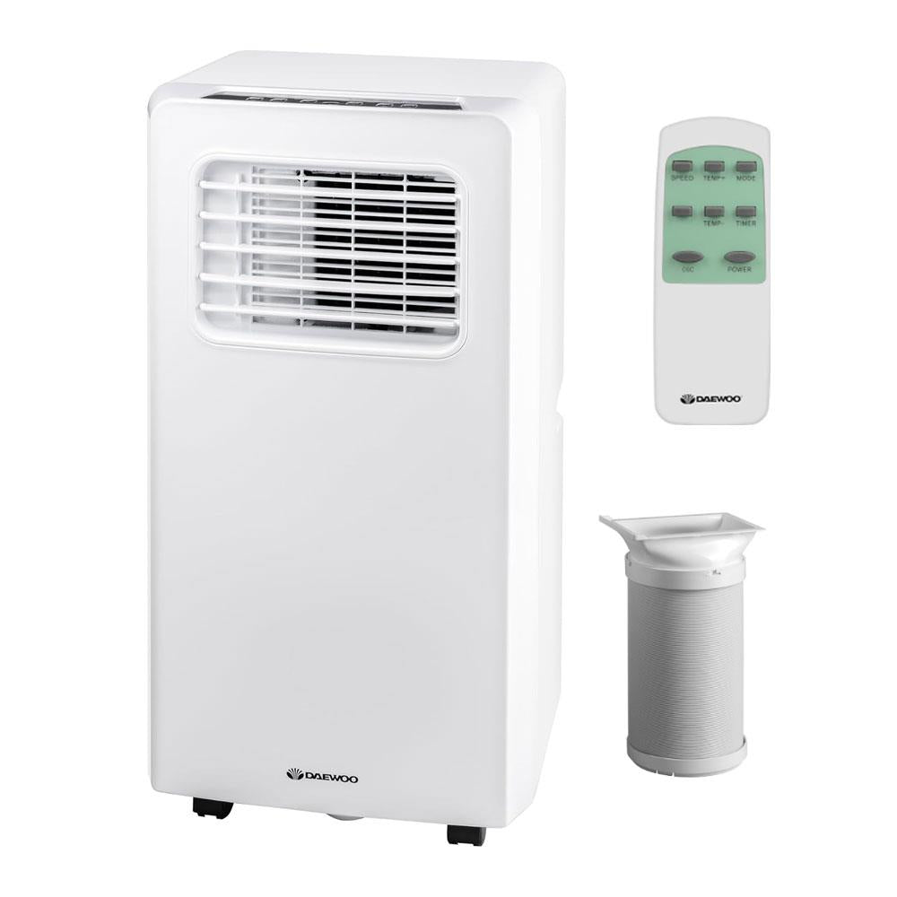 Daewoo 3-In-1 Smart Wi-Fi Portable Air Conditioner With Fan & Dehumidifier 9000 BTU 1000W - White Main image