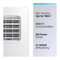 Daewoo 3-In-1 Smart Wi-Fi Portable Air Conditioner With Fan & Dehumidifier 9000 BTU 1000W - White