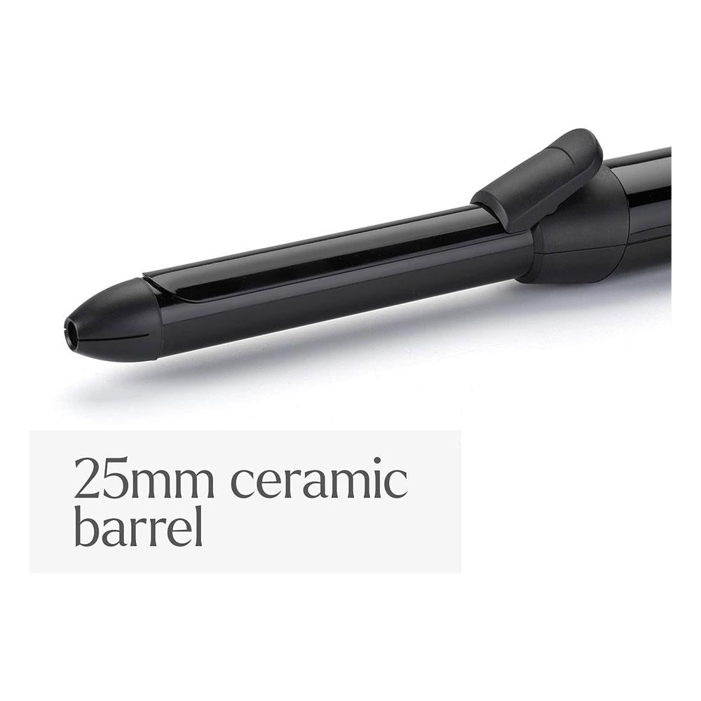 BaByliss 9000 Cordless Curling Tong Large 28mm Barrel 3 Temperature Settings - Black