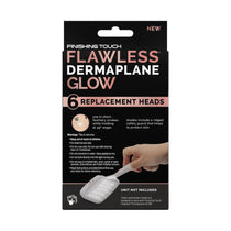 Finishing Touch Flawless Dermaplane Glow Replacement Heads 6 Pack - White