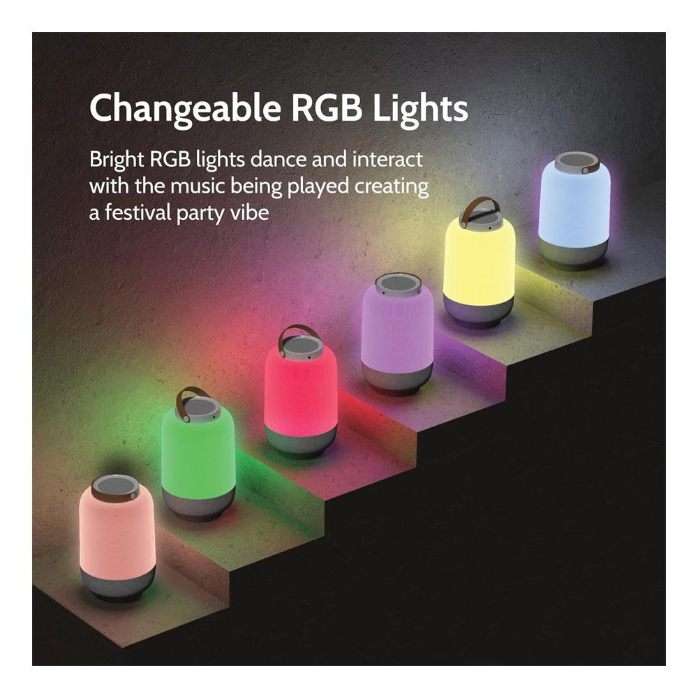 i-box Aura Multifunctional Bluetooth Speaker Lantern With Lights 10W Stereo Speakers 8 Hours Playtime - White