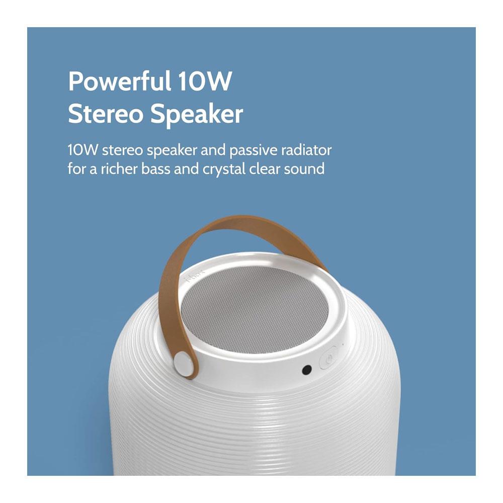 i-box Aura Multifunctional Bluetooth Speaker Lantern With Lights 10W Stereo Speakers 8 Hours Playtime - White