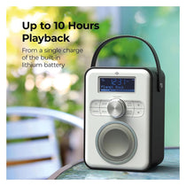 i-box Tune Portable DAB/DAB+/FM Radio 10 Hours Playback Rechargeable Bluetooth Stereo Speakers - Black