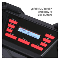 Labgear Worksite DAB/DAB+ & FM Radio Rugged Water-Resistant Bluetooth Speaker LED Display - Red/Black