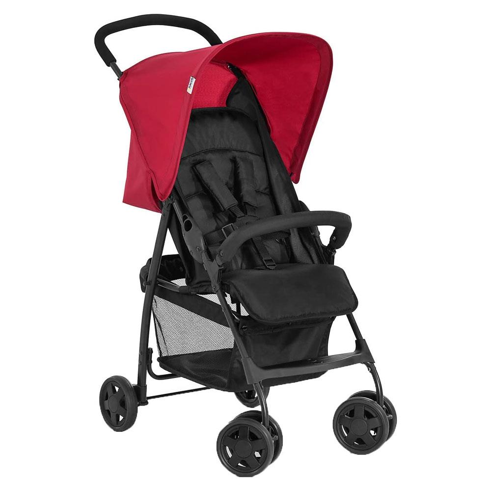Hauck Sport Practical Everyday Pushchair With Raincover XL Storage Basket - Red