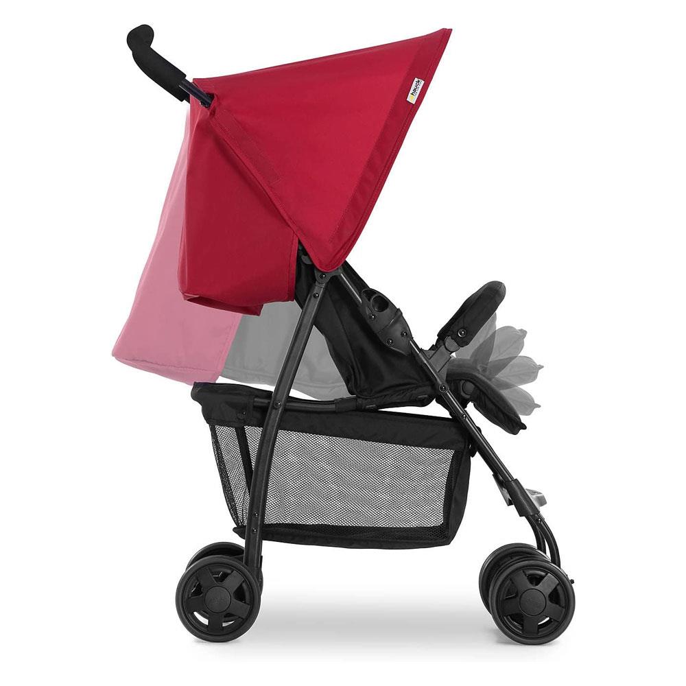 Hauck Sport Practical Everyday Pushchair With Raincover XL Storage Basket - Red