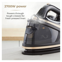 Tower Ceraglide Steam Generator Iron 2700W 1.2 Litres - Champagne Gold & Black
