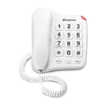 Binatone Big Button 110 Corded Phone Hearing Aid Compatible Redial Button - White